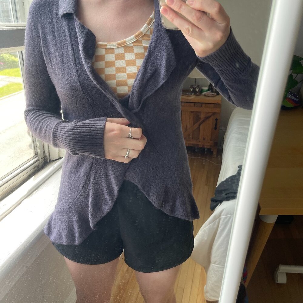 Banana Republic Wool Ruffle Cardigan Size M